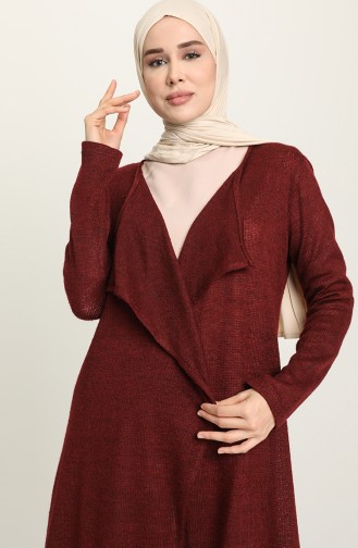 Knitwear Cardigan 3319A-01 Claret Red 3319A-01