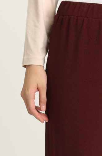 Beli Lastikli Bol Paça Pantolon 1023-01 Bordo