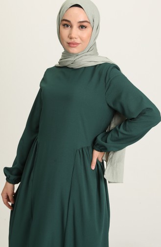 Emerald Green Hijab Dress 1684B-02