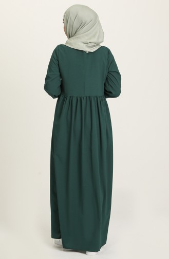 Emerald Green Hijab Dress 1684B-02