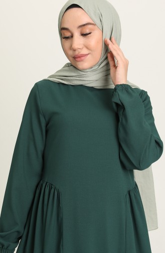 Emerald Green Hijab Dress 1684B-02