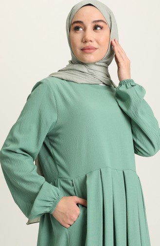 Robe Hijab Vert noisette 1685B-01