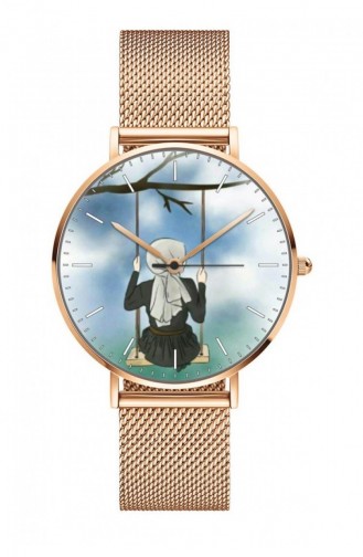 Rose Tan Wrist Watch 0111