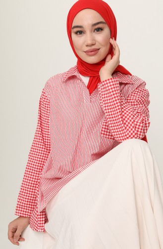 Red Overhemdblouse 3311-05