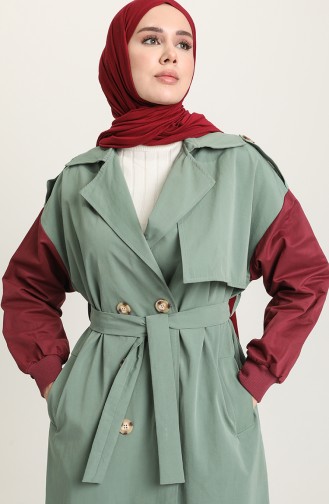 Green Trench Coats Models 4124-02