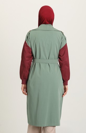 Green Trench Coats Models 4124-02