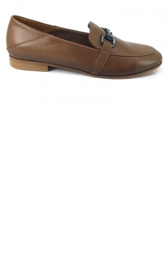 Tobacco Brown Woman Flat Shoe 8451