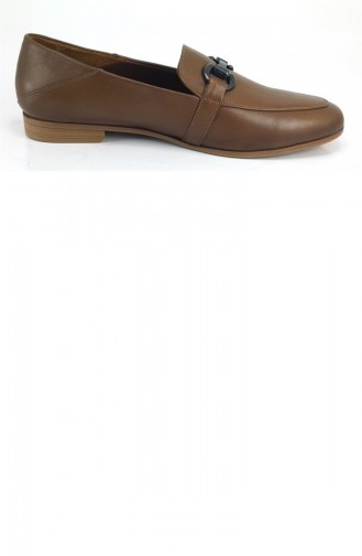 Tobacco Brown Woman Flat Shoe 8451