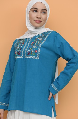 Blau Bluse 0011-09