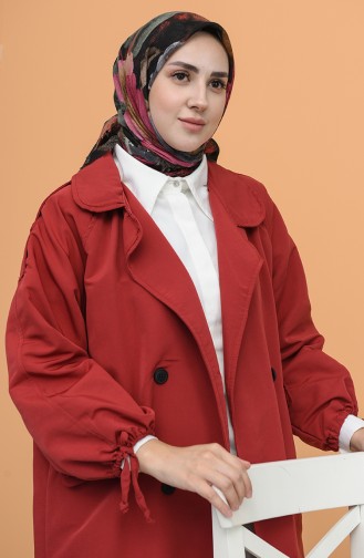 Desenli Flamlı Eşarp 11437-05 Siyah Gül Kurusu