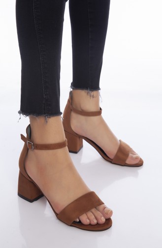 Tan High-Heel Shoes 1002M-01