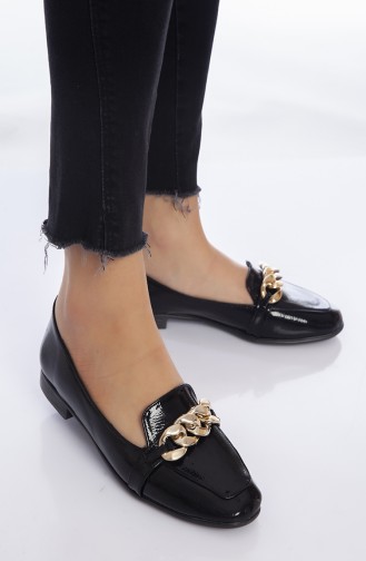 Black Woman Flat Shoe 2-03
