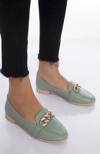 Mint green Woman Flat Shoe 2-04