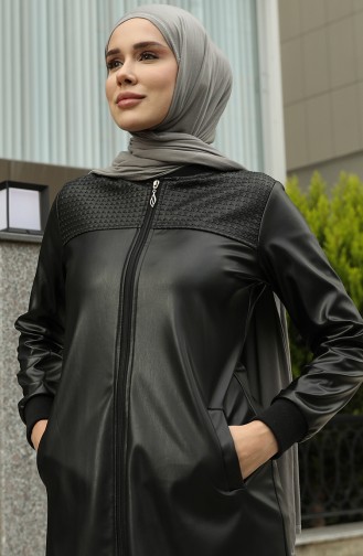 Fermuarlı Deri Kap 8219A-01 Siyah