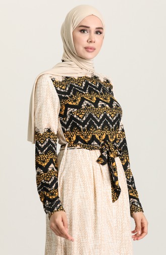 Robe Hijab Moutarde 60257-03