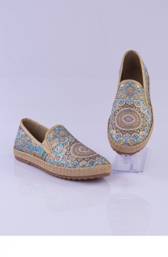 Turquoise Casual Shoes 5884