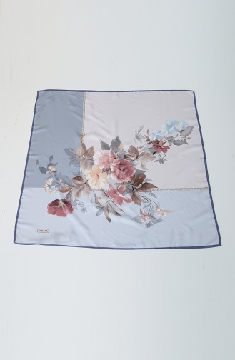 Karaca Dijital Baskılı Twill Eşarp 90827-05 Lila Bebek Mavisi