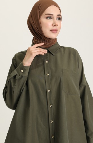 Khaki Hemd 8076-01