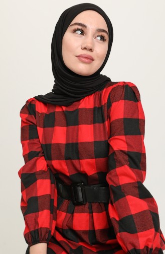 Robe Hijab Rouge 4000-02