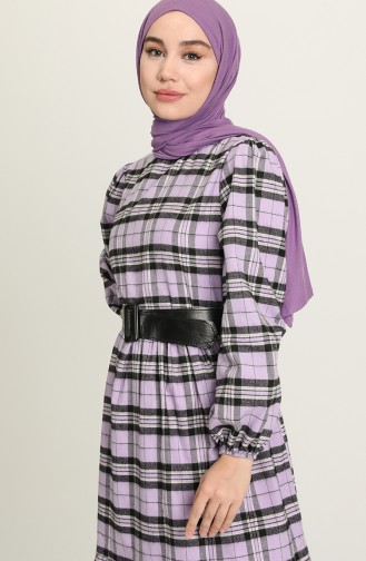 Lila Hijab Kleider 4002-01