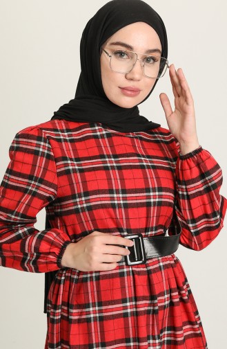 Robe Hijab Rouge 4002-03