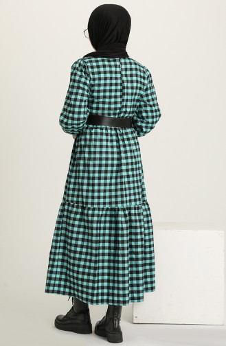 Mint Green Hijab Dress 4003-01