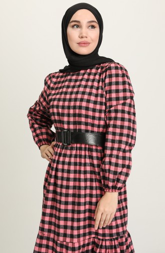 Robe Hijab Rose Pâle 4003-02