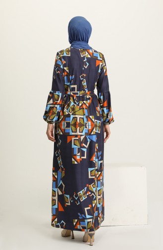 Robe Hijab Bleu Marine 22K8487-01