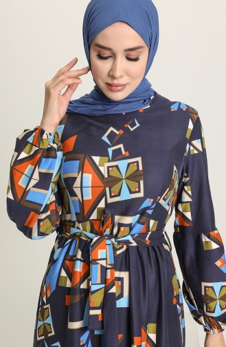 Robe Hijab Bleu Marine 22K8487-01
