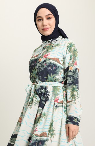 Creme Hijab Kleider 211681-01