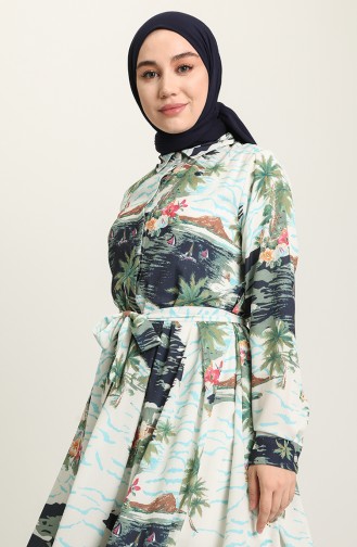 Cream Hijab Dress 211681-01