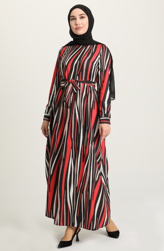 Red Hijab Dress 60268-01