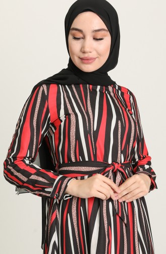Red Hijab Dress 60268-01
