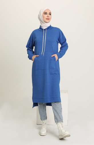 Yanları Yırtmaçlı Cepli Tunik 3234-15 Saks