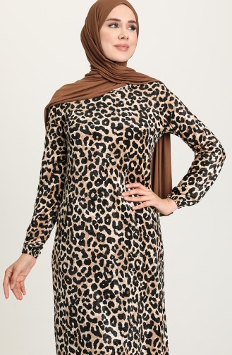 Robe Hijab Couleur Brun 8903-01