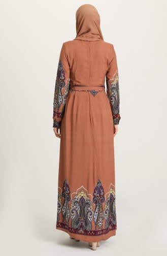 Tan Hijab Dress 60199-06