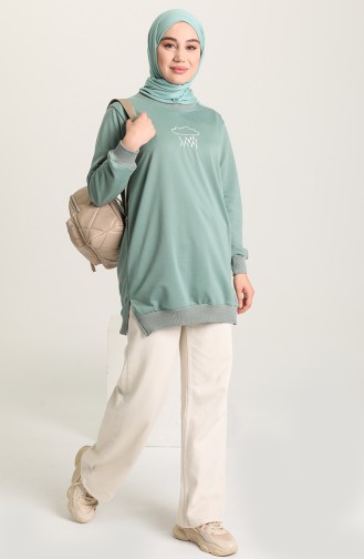 Sweatshirt Vert noisette 5381-03