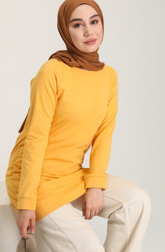 Reglan Kol Sweatshirt 3235-13 Sarı