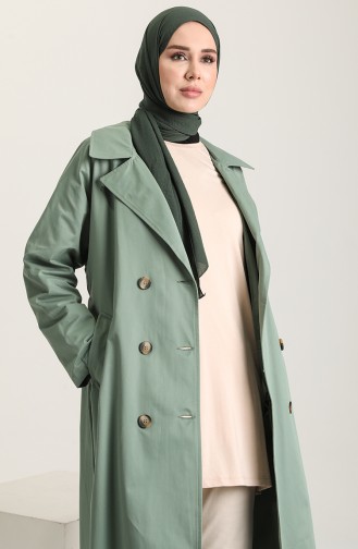 Green Trench Coats Models 2452-01