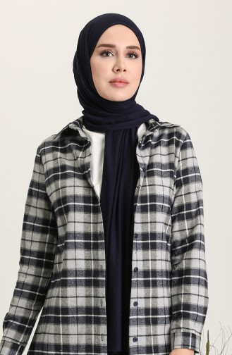 Ekose Tunik 6527-03 Gri