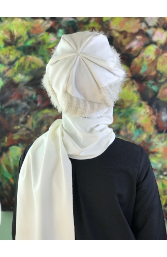 White Ready to wear Turban 21EY13-01