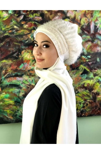 White Ready to wear Turban 21EY13-01