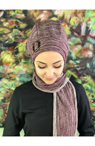 Hellbordeaux Praktischer Turban 21EY4-01