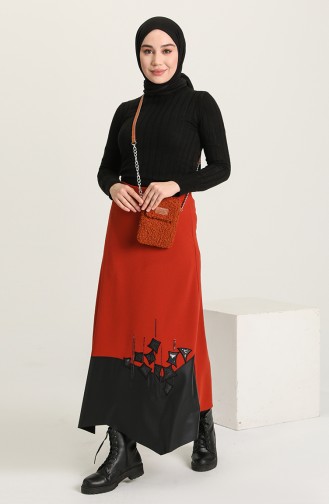 Brick Red Skirt 1021109ETK-01