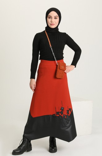 Brick Red Skirt 1021109ETK-01