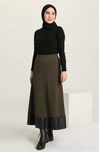 Khaki Skirt 1021117ETK-02