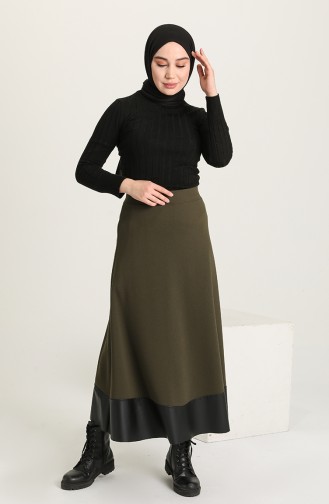 Khaki Skirt 1021117ETK-02