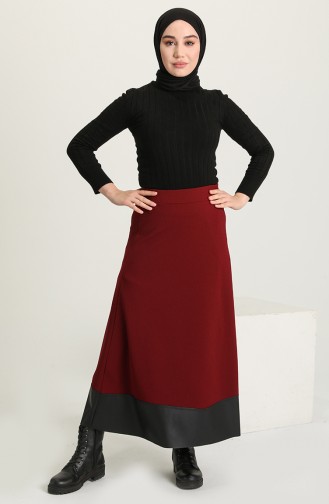 Claret Red Skirt 1021117ETK-03