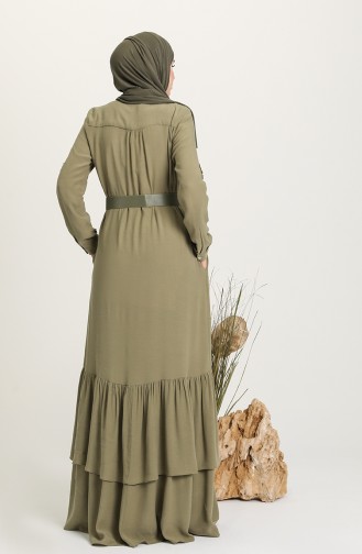 Khaki Hijab Kleider 61308-01