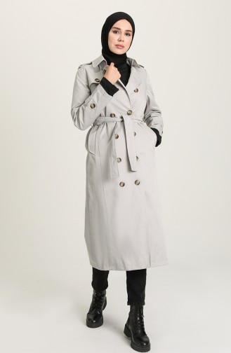Gray Trench Coats Models 2420-01